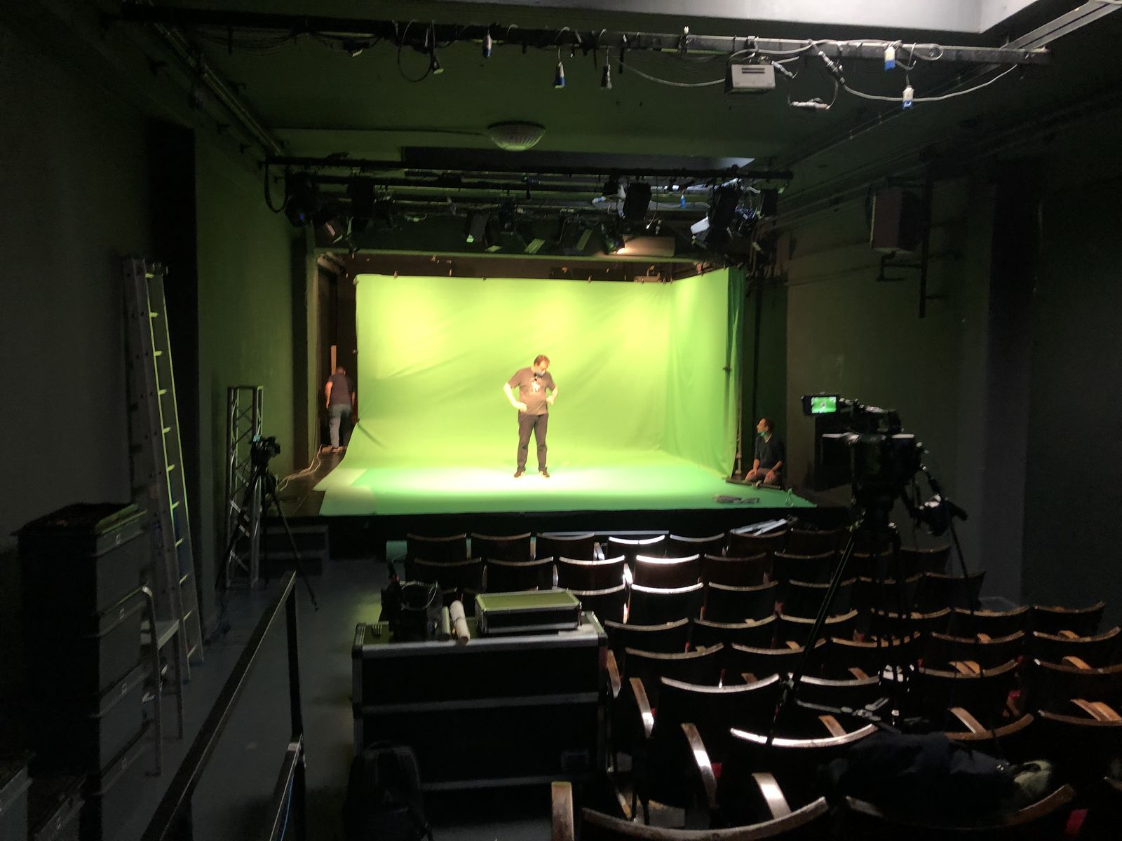 Studio con green screen per riprese e streaming
