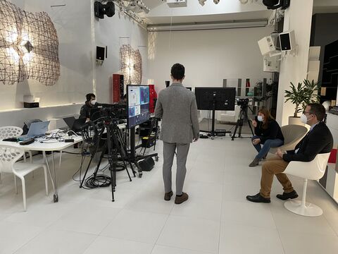 Studio con green screen per riprese e streaming, 2020