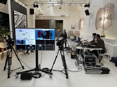 Studio con green screen per riprese e streaming, 2020
