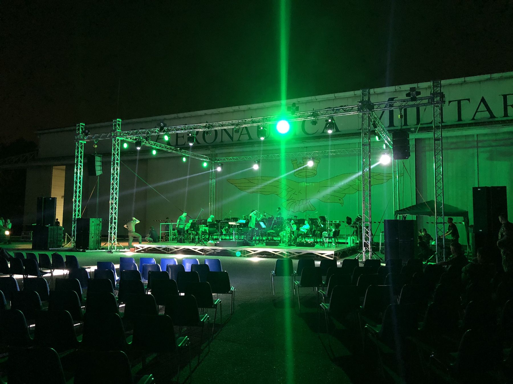 Aeronautica Militare, Concerto alla Luna — allestimento audio e luci