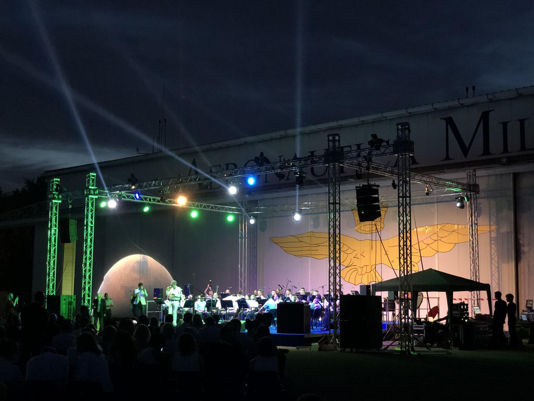 Aeronautica Militare, Concerto alla Luna — allestimento audio e luci